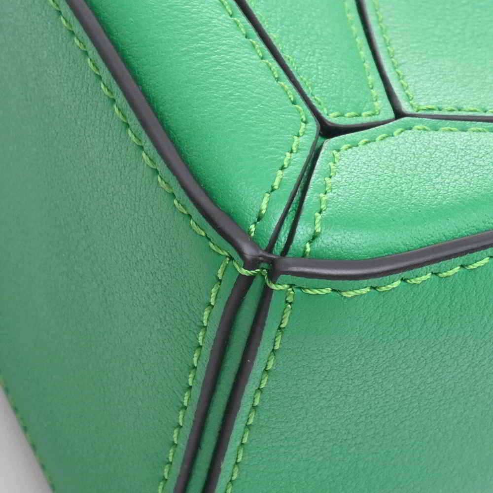 LOEWE Loewe leather puzzle bag shoulder green ladies - Picture 4 of 8